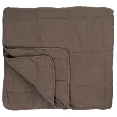 Quilt / Sengetæppe gråbrun – 240x240 – Ib Laursen