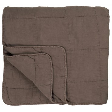 Quilt / Sengetæppe gråbrun – 240x240 – Ib Laursen
