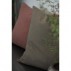 Pudebetræk olivengrøn m/ striber - 50x50 - Ib Laursen