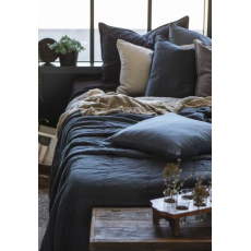 Quilt / sengetæppe støvet mørkeblå - 240X240 - Ib Laursen