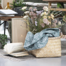 Quilt / vattæppe støvgrøn - Ib Laursen m/ paisley mønster