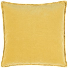 Pudebetræk lemon gul velour - 50x50 - Ib Laursen