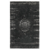 Vævet bomuldstæppe mørk grå/sort “Grand" - Nordal  60x90 cm