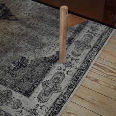 Vævet bomuldstæppe grå "VENUS" - Nordal - 75x200 cm