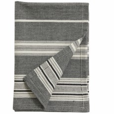 ORION tea towel, off white/black stripes