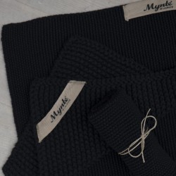 Håndklæde, sort - strikket - Ib Laursen