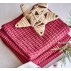Håndklæde rødt strikket - 40x60 Ib Laursen