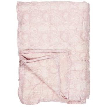Bomulds Quilt / Vattæppe "Aya" rosa m/ mønster - Ib Laursen 130x170