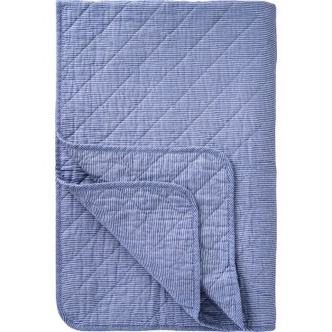 Quilt / Vattæppe - Ib Laursen m/ mørkeblå striber 130x180