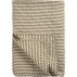 Quilt / Vattæppe sandfarvet m/ olivengrønne striber - Ib Laursen 130x180