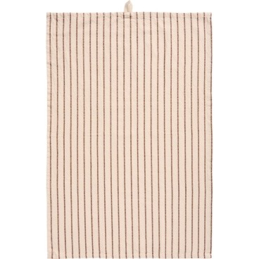 Viskestykke "Dixie" m/ brune indvævede striber - Ib Laursen 50x70