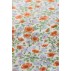 Pudebetræk m/ lyseblå og rustfarvede blomster - Ib Laursen 60x60