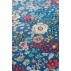 Pudebetræk blå m/ lyse, røde, blå og rosa blomster - Ib Laursen 60x60