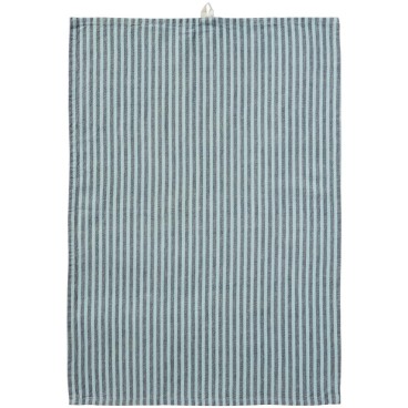 Viskestykke Linea m/ grå og turkise striber - Ib Laursen 50x70