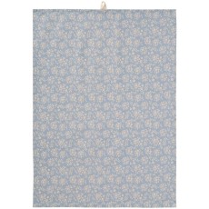 Viskestykke "Agathe" lyseblå m/ natur blomster - Ib Laursen 50x70