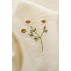 Stofserviet "Flora" råhvid m/ broderet marguerit - Ib Laursen