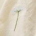Stofserviet "Flora" råhvid m/ broderet hvid skærmblomst - Ib Laursen