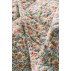 Quilt / Vattæppe m/ lyseblå og rust blomster - Ib Laursen 130x180