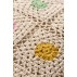 Pudebetræk hæklet natur m/ multifarvede blomster - Ib Laursen 50x50