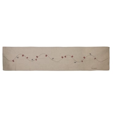 Bordløber naturfarvet m/ blå student - Speedtsberg 40x160