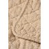 Quilt / vattæppe beige m/ små brune blomster - Ib Laursen 130x180