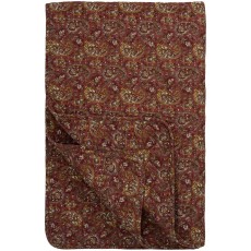 Quilt / vattæppe bordeaux m/ paisleymønster - Ib Laursen 130x180
