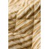 Quilt / Vattæppe okker grønne striber (karrygrøn) - Ib Laursen 130x180