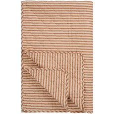 Quilt / Vattæppe m/ sienna striber (lys terracotta) - Ib Laursen 130x180