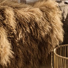 Tibetansk lammeskind cognac - Ib Laursen 50x90