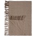 Plaid creme og mocca smalle striber - Ib Laursen 130x160