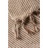 Plaid creme og mocca smalle striber - Ib Laursen 130x160