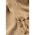 Plaid m/ creme og clay smalle striber - Ib Laursen - 130x160