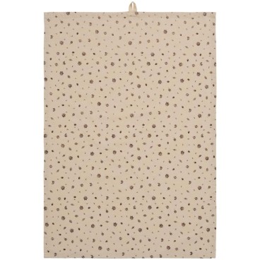 Viskestykke Leaf natur m/ brune blade og agern - Ib Laursen 50x70