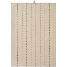 Viskestykke Valentina m/ brune hjerter på stribe - Ib Laursen 50x70