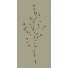 Servietter støvet mosgrøn m/ blomsterkvist  - Ib Laursen 16 stk.
