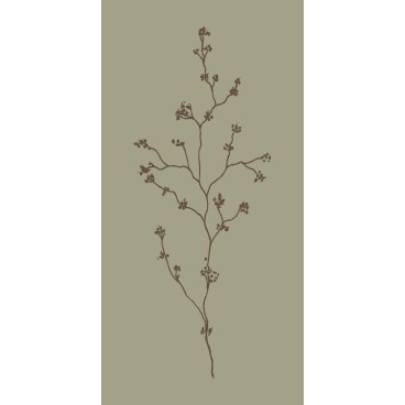 Servietter støvet mosgrøn m/ blomsterkvist  - Ib Laursen 16 stk.