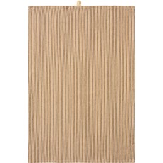Viskestykke Else natur m/ brune, blå og hvide striber - Ib Laursen 50x70