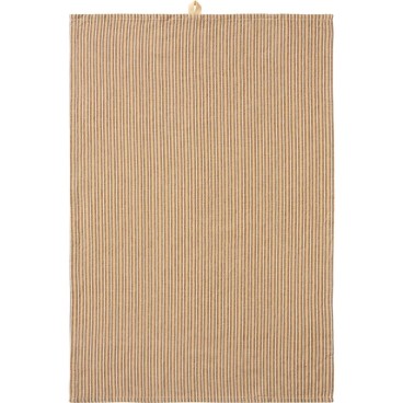 Viskestykke Else natur m/ brune, blå og hvide striber - Ib Laursen 50x70